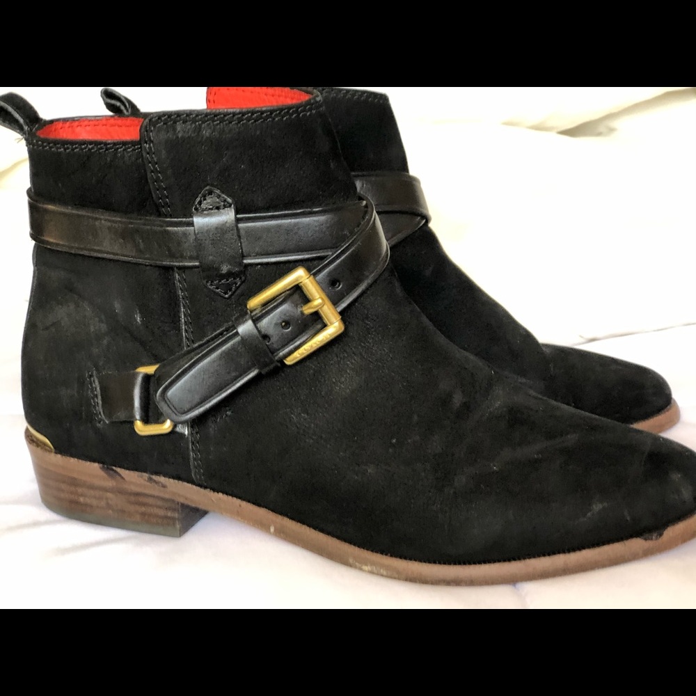 COACH Black suede ankle boots - Picture 4 of 6